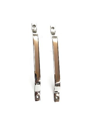 1 (125) - Dr. DOLLY TITRA straight chrome-finished metal pull handles with mounting holes