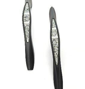 black finish pull handle, decorative door handle, luxury cabinet handle, wardrobe pull, designer door hardware, modern door handle, rose gold furniture handle, premium pull handle, elegant door grip, textured center handle