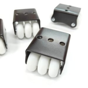 Swivel Ball Caster Wheel – White Plastic with Metal Housing