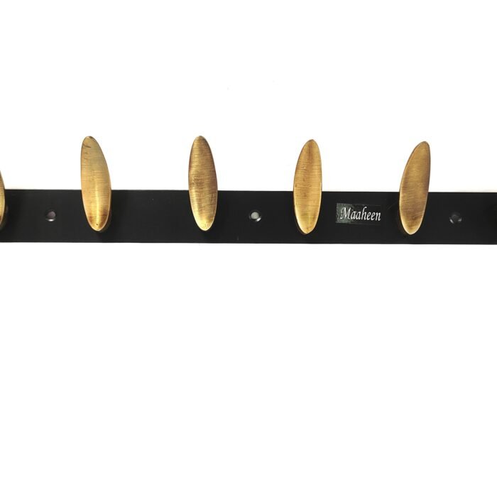 1 (151) Bronze finish wall-mounted coat and cloth hanger with 8 hooks for hanging clothes, hats, and accessories.