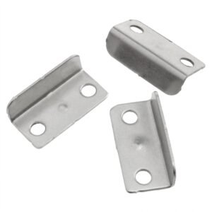 Durable mild steel L type patti, lock patti, L clamp, and strike plate in angled design for door, lock, and hardware fittings.