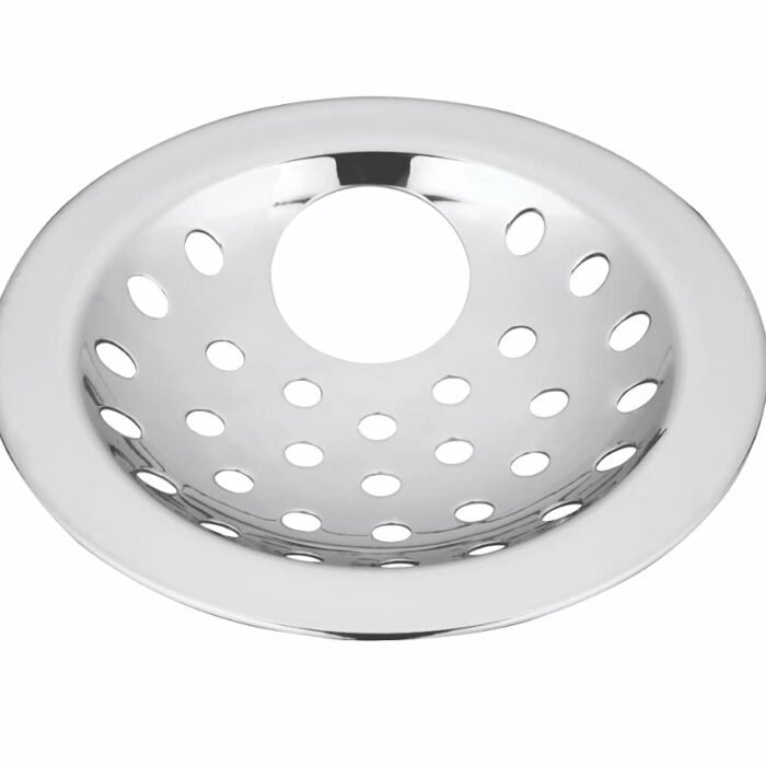 bathroom floor drain with hole Round stainless steel floor drainer with perforated hole design for bathroom, kitchen, and outdoor use.