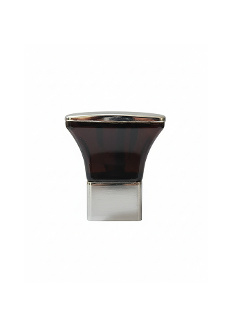 101-C Brown decorative curtain rod finial with metal base for modern home interiors.
