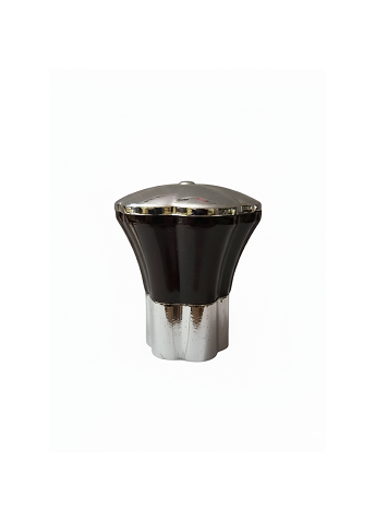 102-C Brown decorative curtain rod finial with metal base for modern home interiors.