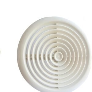 plastic air vent cover, circular grille, CHAWRI ventilation fitting, wall ceiling vent, airflow duct cover, Delhi market hardware, white plastic vent, screw mount grille, AC outlet cover, exhaust vent plate