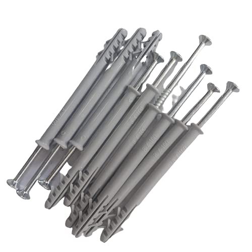 25626 Nylon screw sleeve with pre-fitted metal screw for wall mounting.